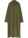 Fabiana Filippi hooded technical-jersey parka coat - Green