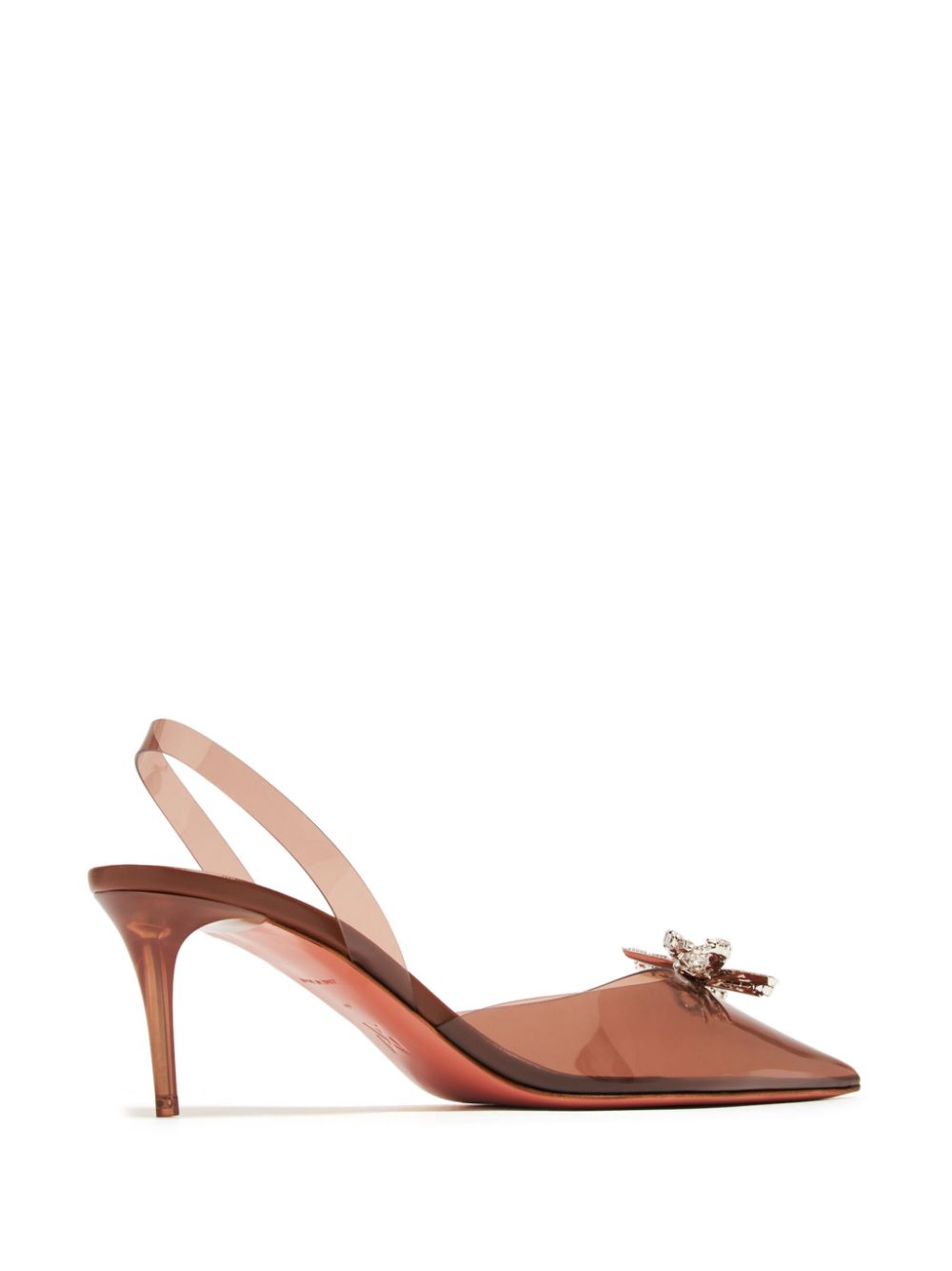 Amina Muaddi 60mm Rosie slingback pumps Brown