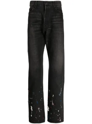 Maison Margiela paint-splatter straight-leg Jeans | Black