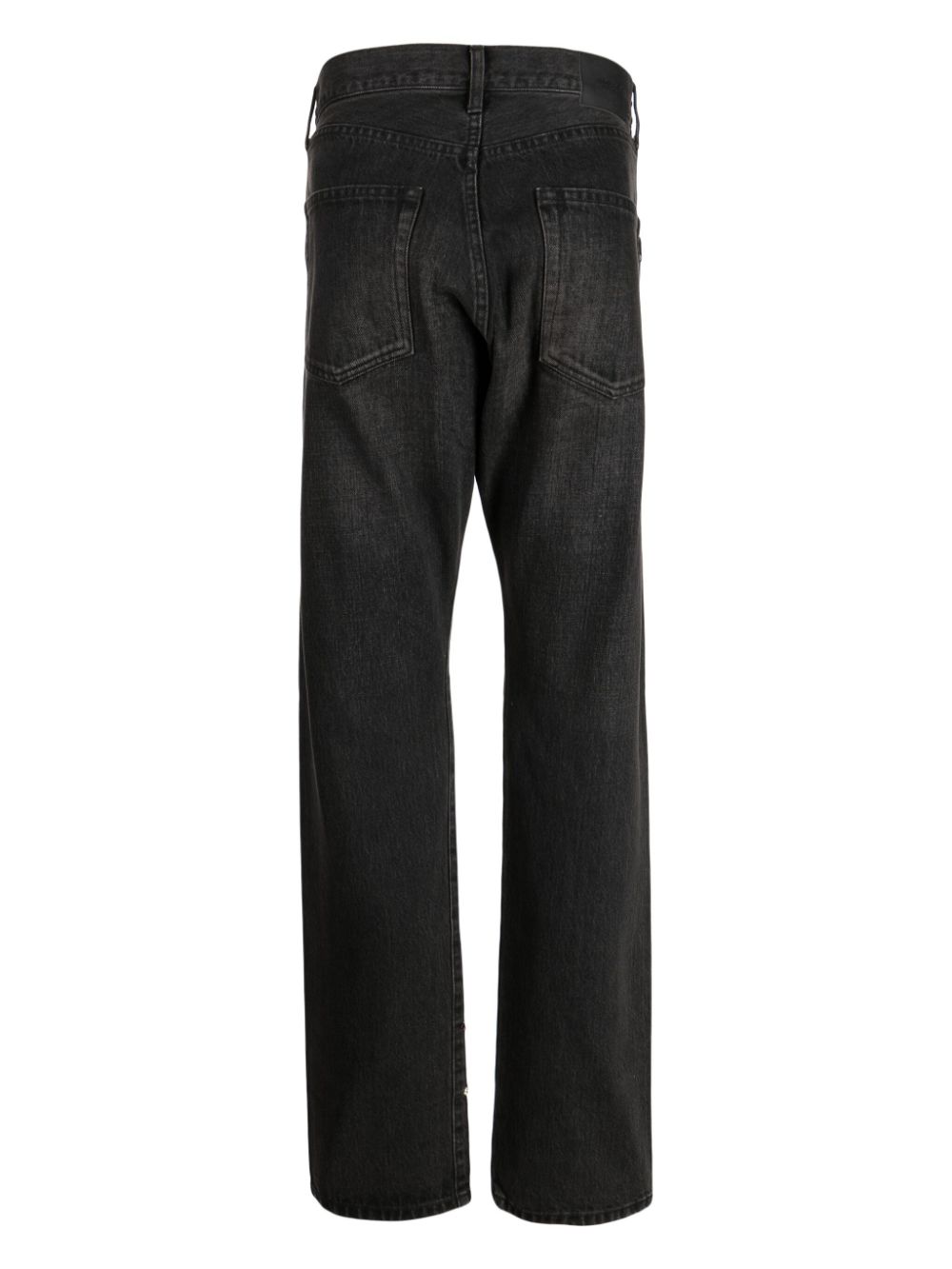 Shop Undercover Bead-embellished Straight-leg Jeans In Black