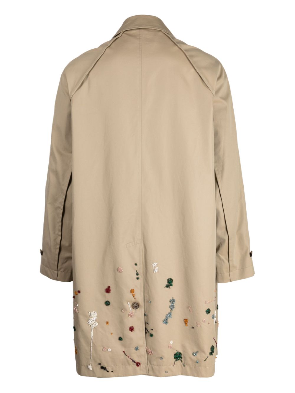 Shop Undercover Bead-embellished Single-breasted Coat In Neutrals