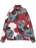 Undercover rose-print zip-up jacket - Red