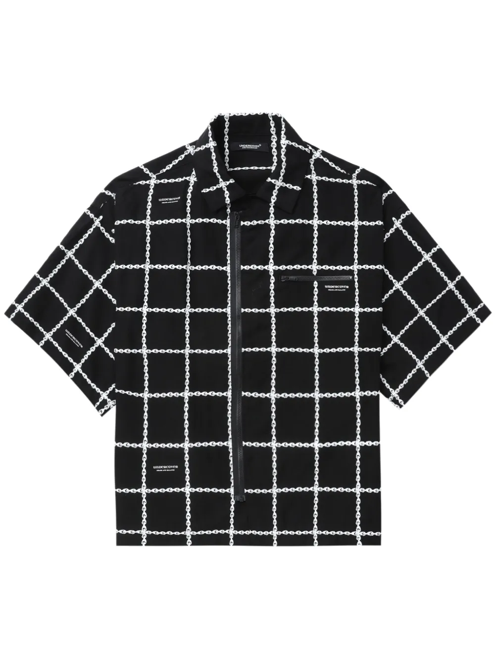 Undercover graphic-print zip-up shirt - Nero