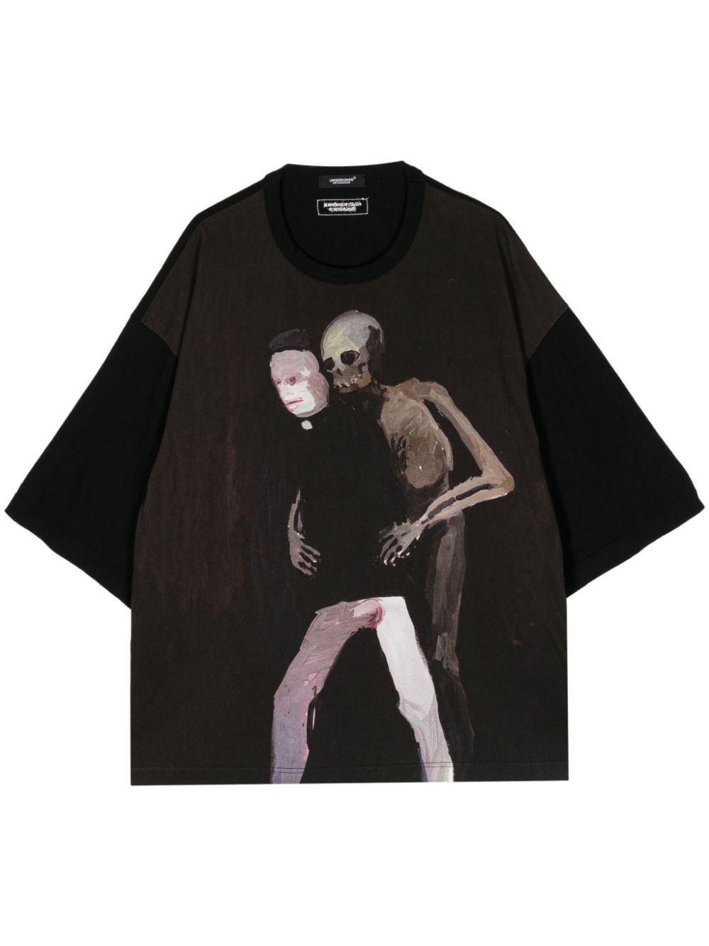 Undercover Katoenen T-shirt met grafische print - Zwart