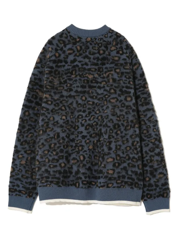 Undercover レオパード カーディガン | ブルー | FARFETCH JP