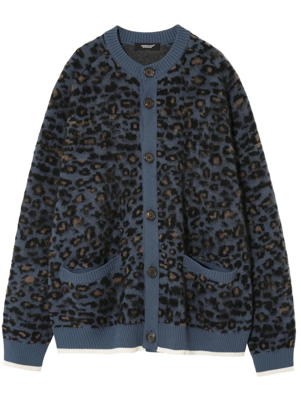 Undercover Vest met luipaardprint Blauw