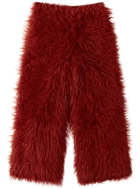 Undercover faux-fur wide trousers 