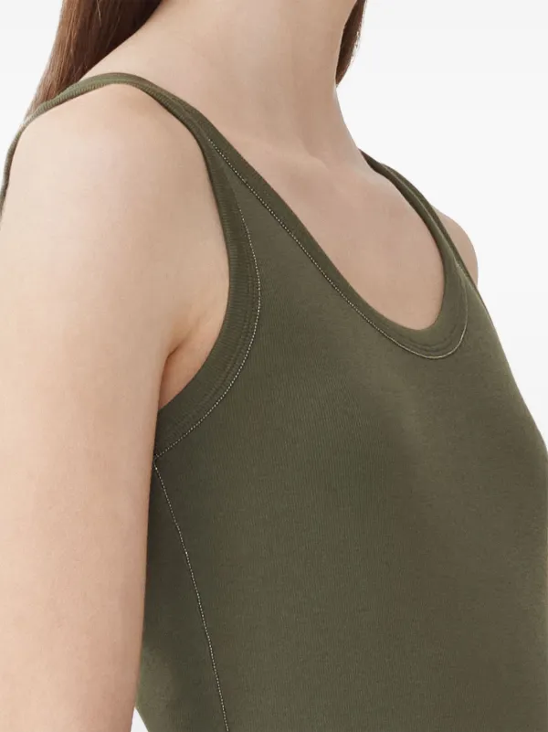 Fabiana Filippi Racerback Jersey Tank Top | Green | FARFETCH PH