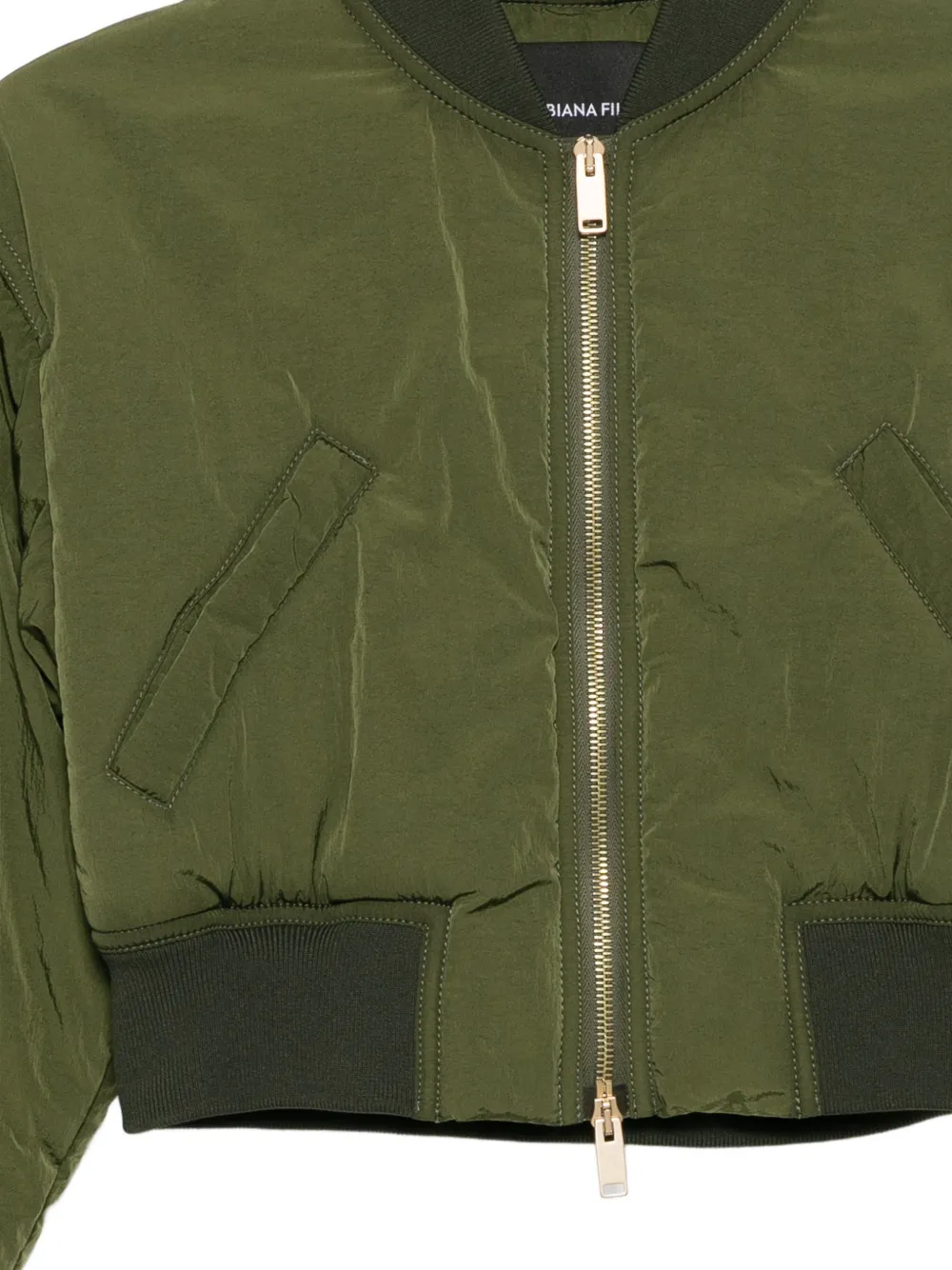  Fabiana Filippi Two-way Zip Bomber Jacket - Green 