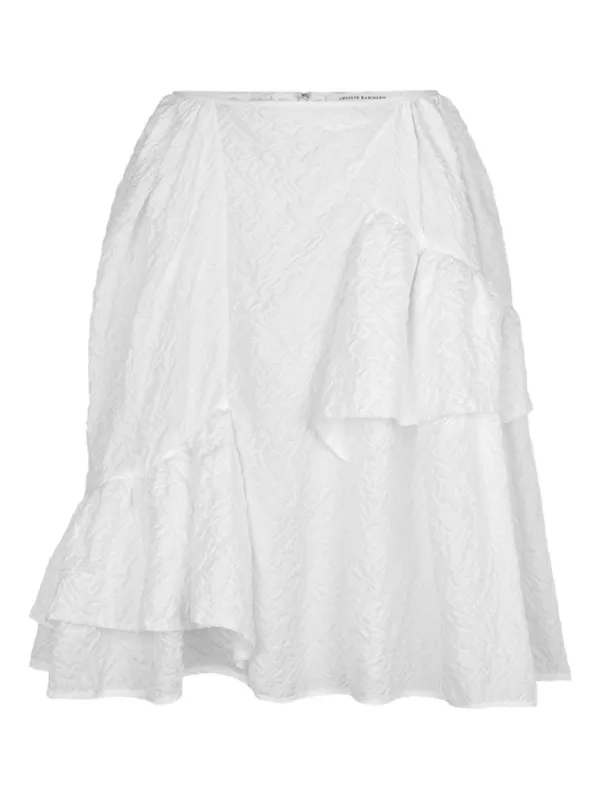 Cecilie Bahnsen ラッフル スカート | ホワイト | FARFETCH JP