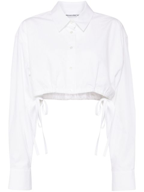 Alexander Wang rhinestone-embellished cropped shirt Women