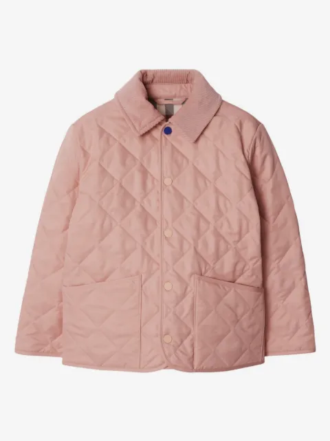 Burberry Kids diamond-quilted barn jacket