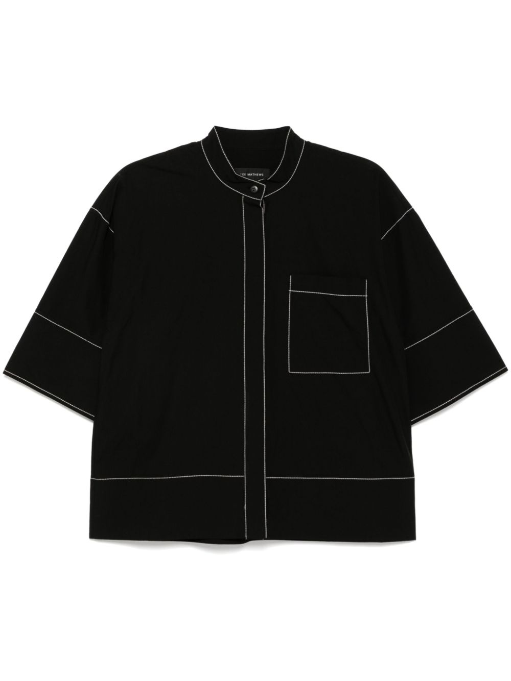 Lee Mathews threaded design shirt - Black