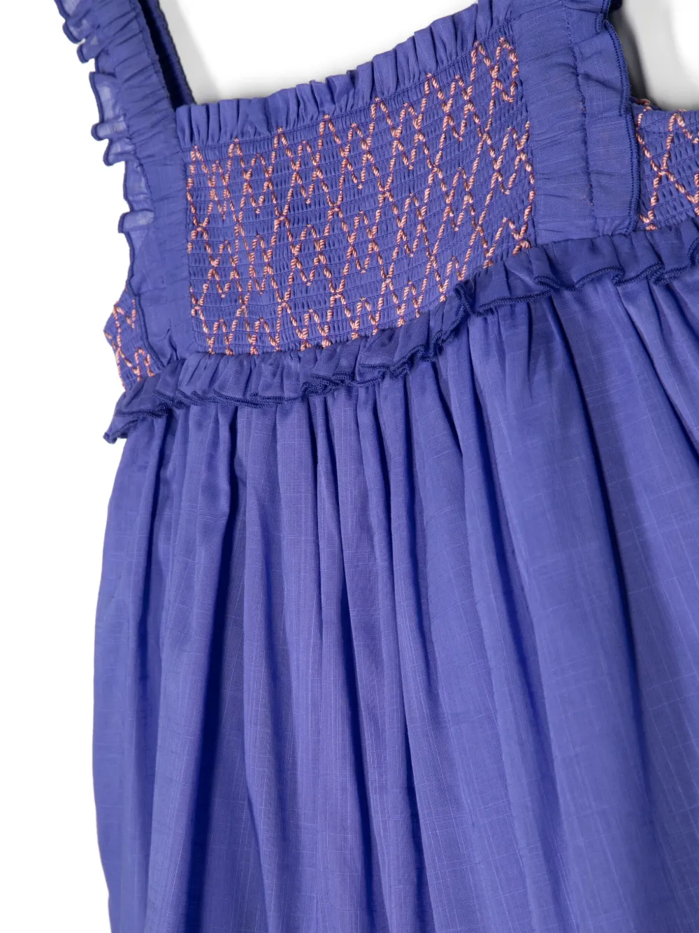 ZIMMERMANN Kids Jurk met ruches afwerking Blauw