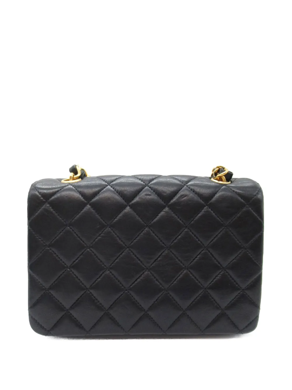 CHANEL Pre-Owned 1994-1996 Mini CC Quilted Lambskin Leather crossbody bag - Zwart