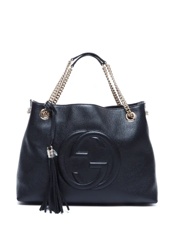 Gucci Pre Owned Soho Tote Bag Black FARFETCH FI