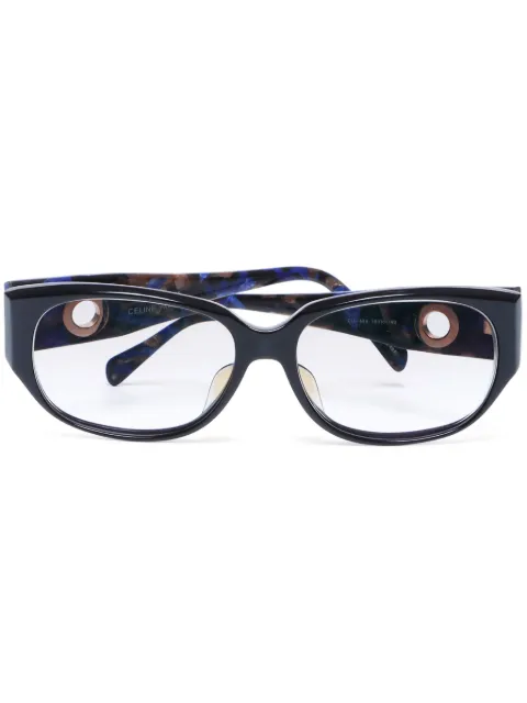 Céline Pre-Owned marbled square-frame glasses