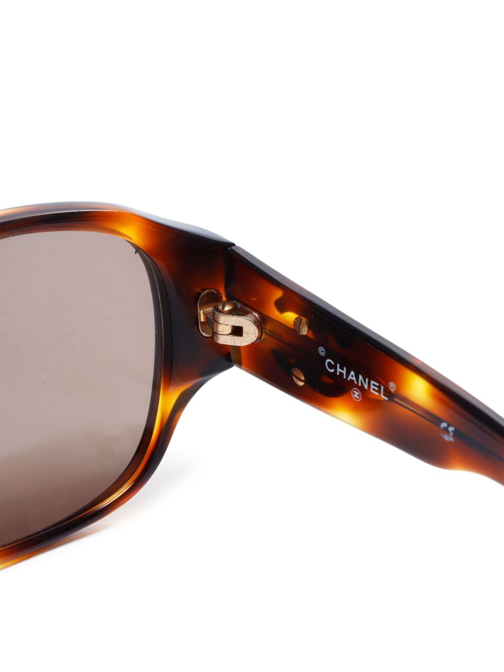 Affordable HOT SALE CHANEL 2000s CC tortoiseshell-effect sunglasses Women