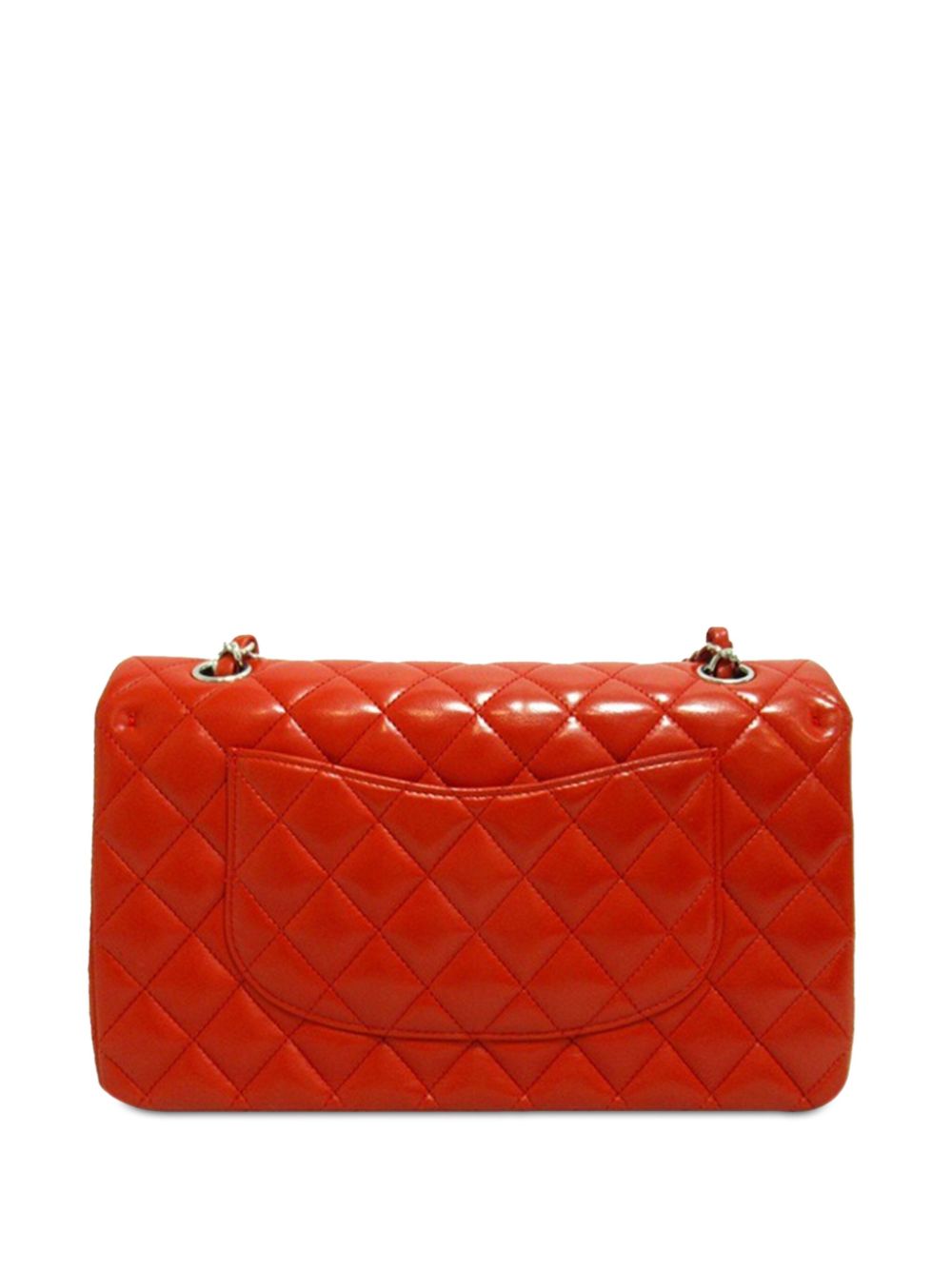 CHANEL Pre-Owned 2011 medium Classic lamsleren Double Flap schoudertas - Rood