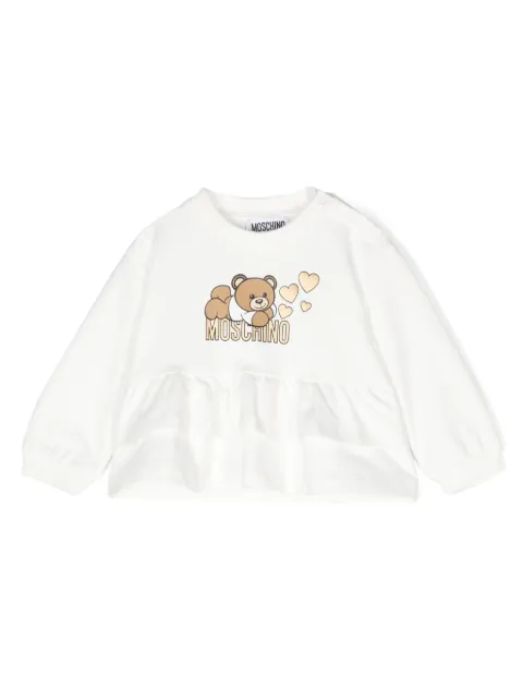 Moschino Kids Sweatshirt mit Teddy-Print