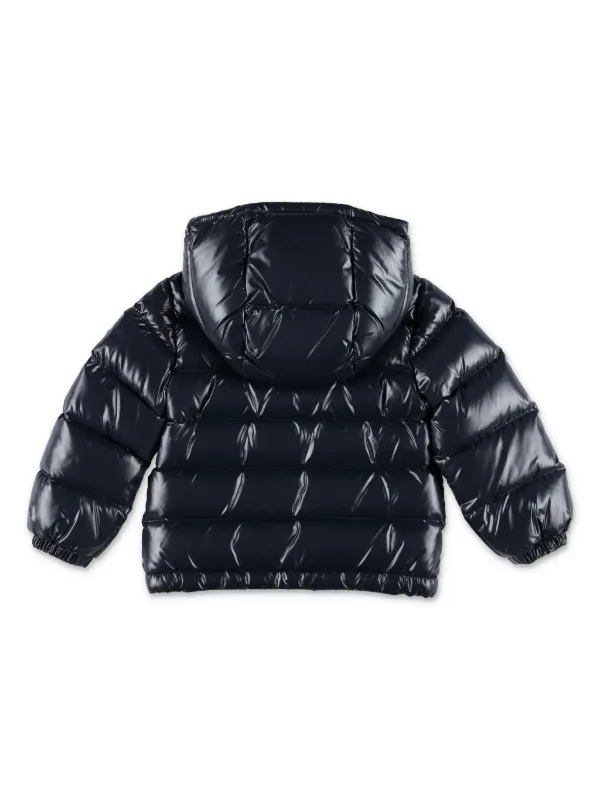 Moncler Enfant Aubert logo-patch Jacket Black FARFETCH UZ