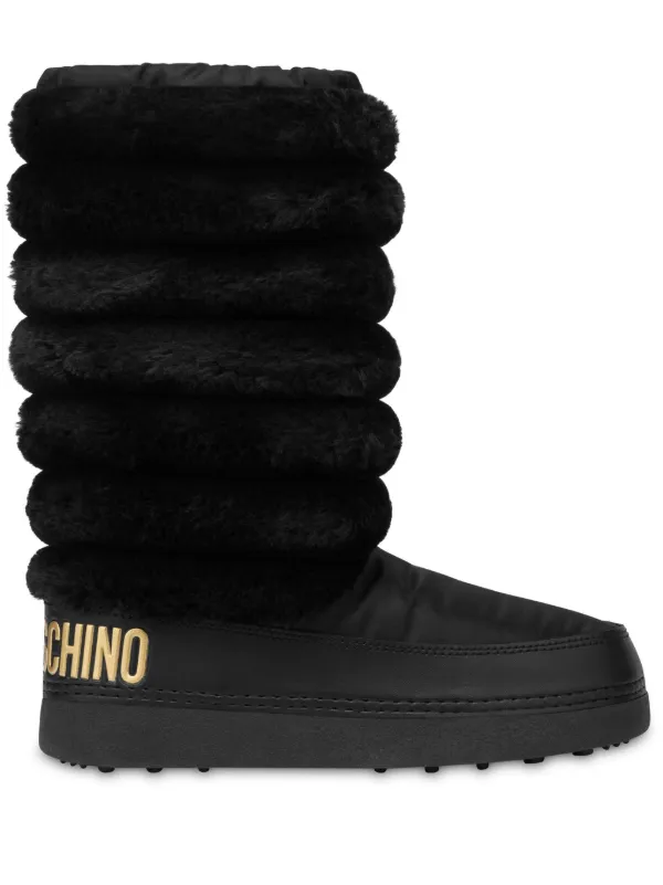 Moschino fur boots on sale