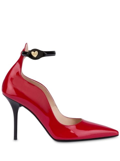 Love Moschino logo-engraved pumps 