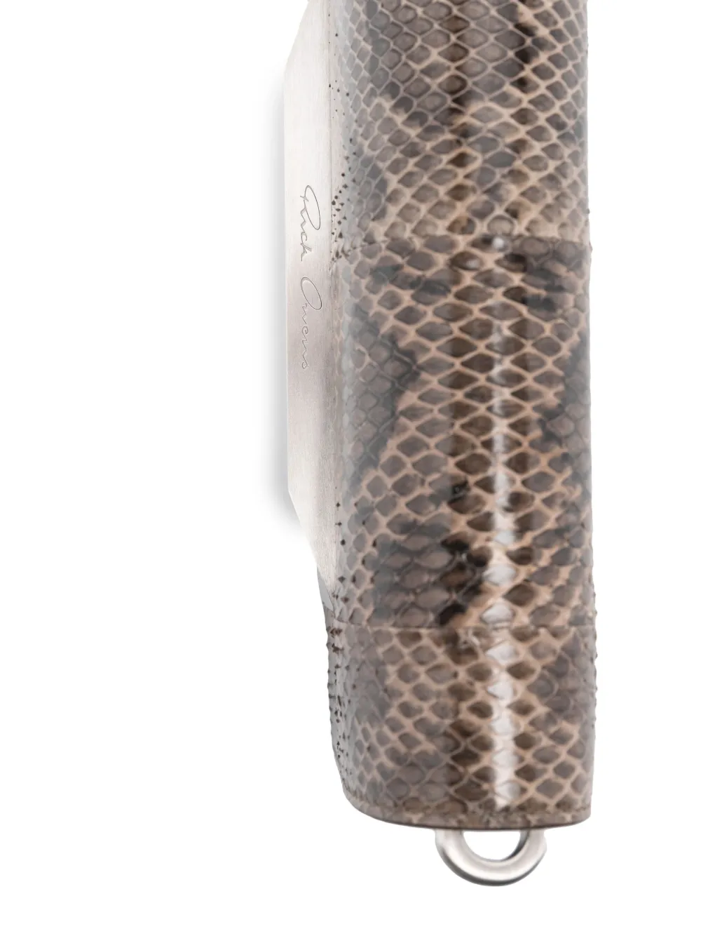 Rick Owens Clutch met slangenleer-effect Beige