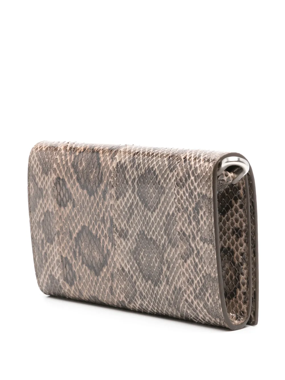 Rick Owens Clutch met slangenleer-effect Beige