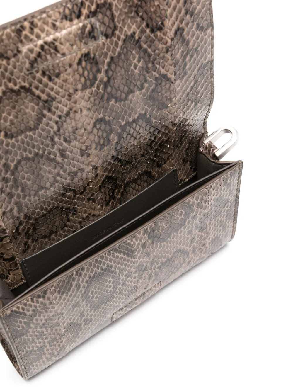 Rick Owens Clutch met slangenleer-effect Beige