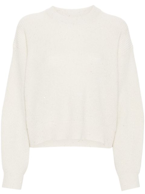 Brunello Cucinelli sequin-embellished knitted jumper Women