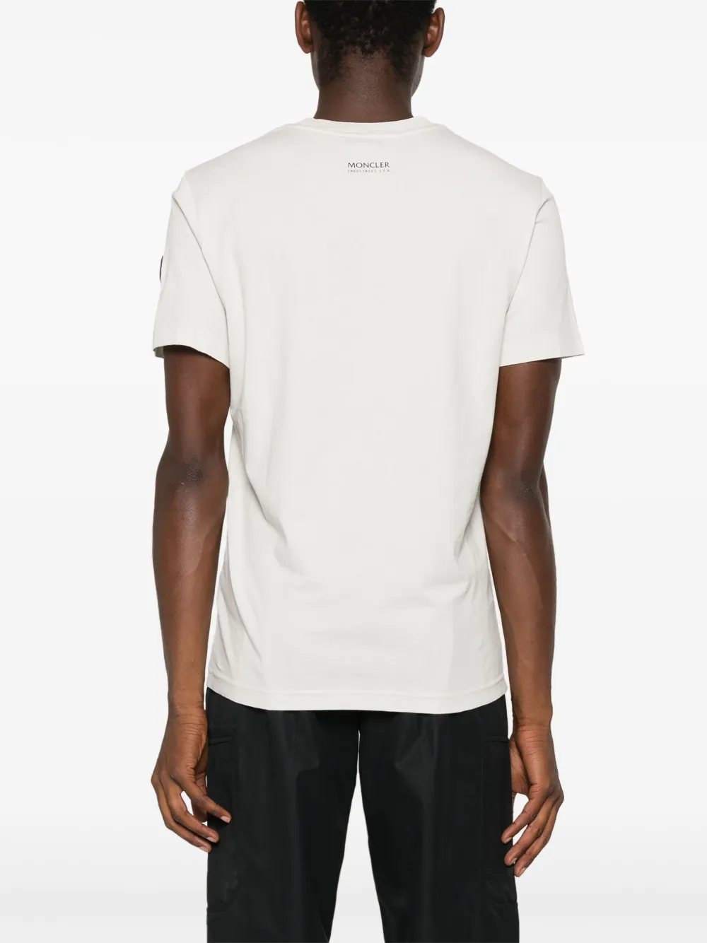 Moncler Katoenen T-shirt met logoprint Grijs