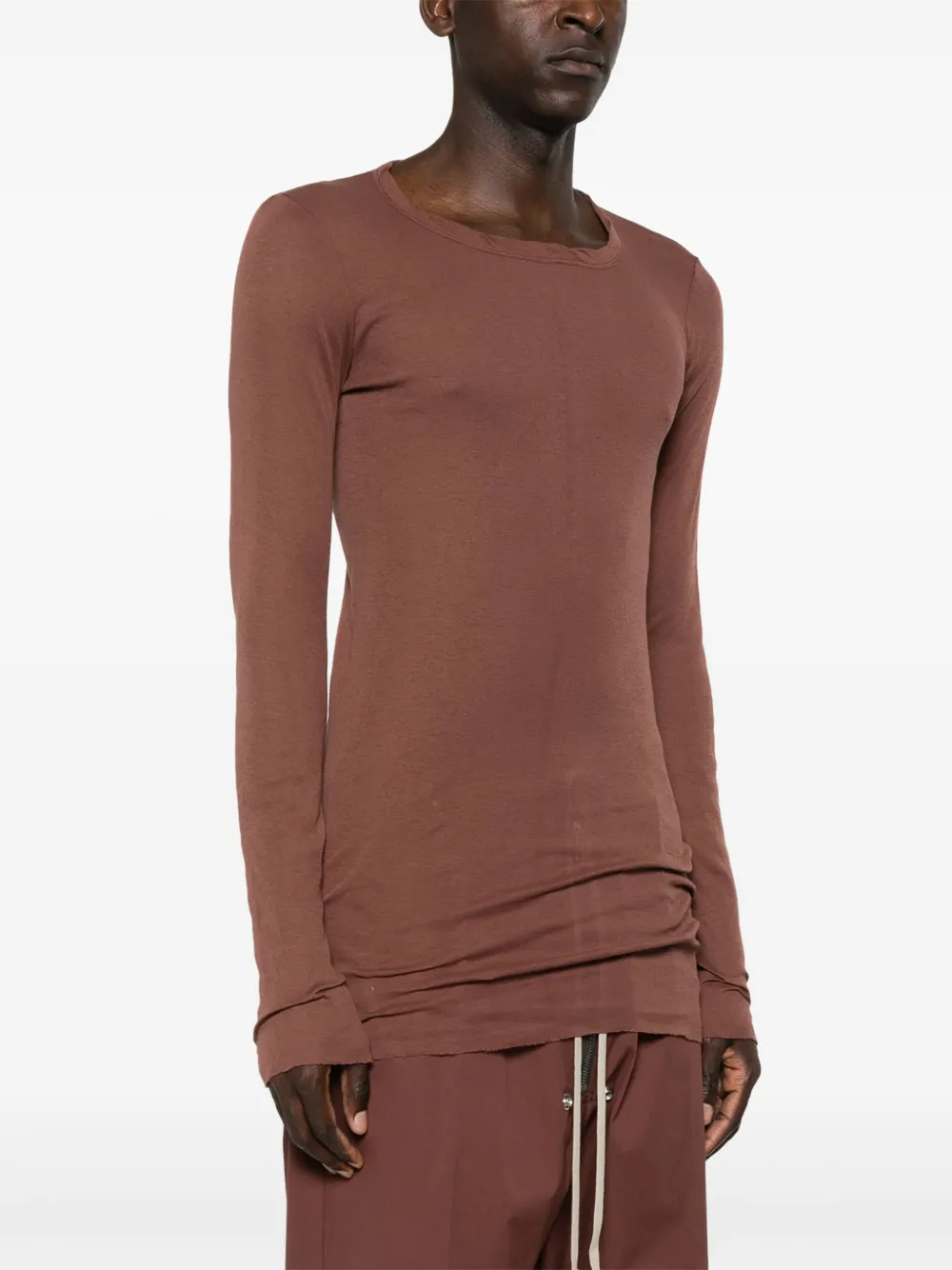 Rick Owens Porterville T-shirt met lange mouwen Bruin