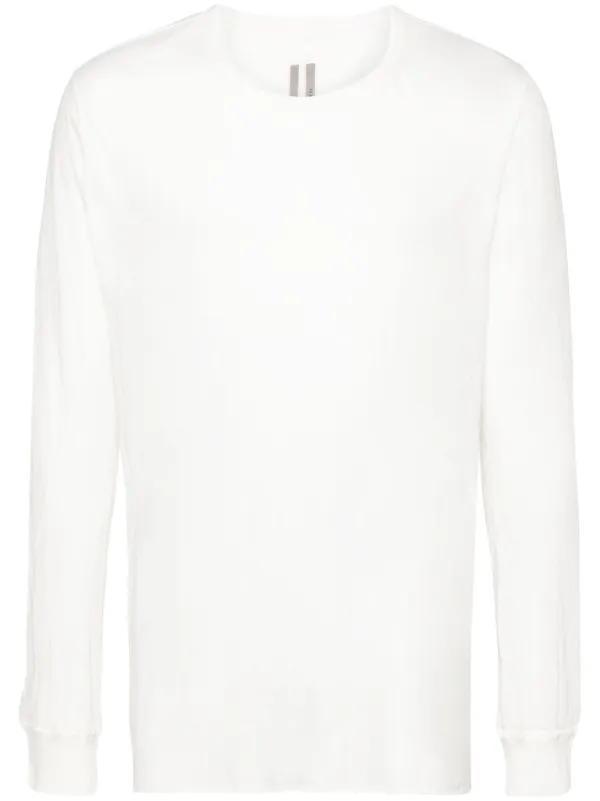 【関税＆送料込み】Rick Owens Long Sleeve Cotton T-Shirt RICK OWENS 298365 Black Cotton Long Sleeve T-shirt size 38