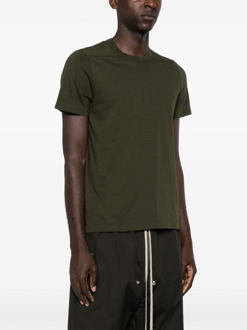 Shop Rick Owens Crew Neck Cotton T-shirt In Green