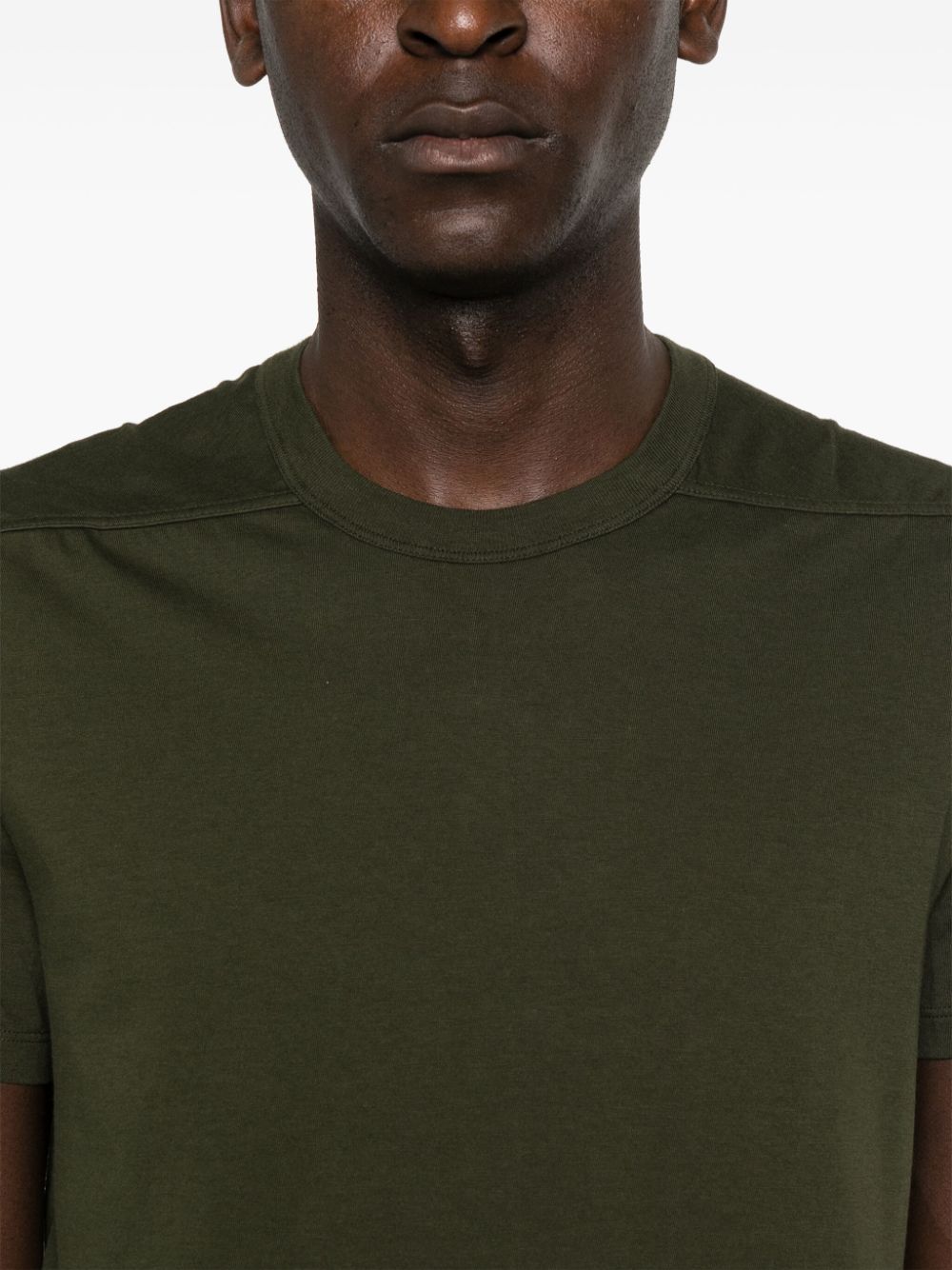 Shop Rick Owens Crew Neck Cotton T-shirt In Green