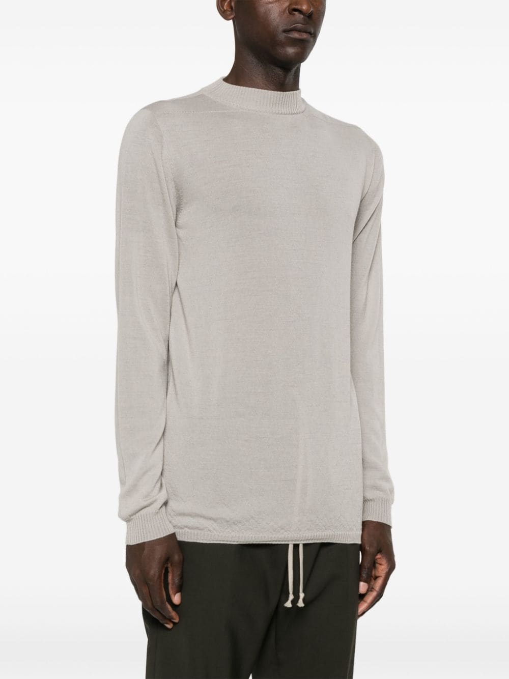 RICK OWENS LEVEL LUPETTO FINE-KNIT JUMPER 