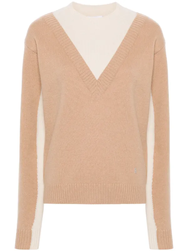 Rabanne Two-tone Layered Jumper in Neutrals