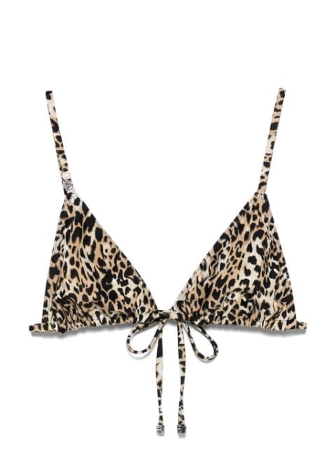 Givenchy 4G-detail leopard-print bikini top