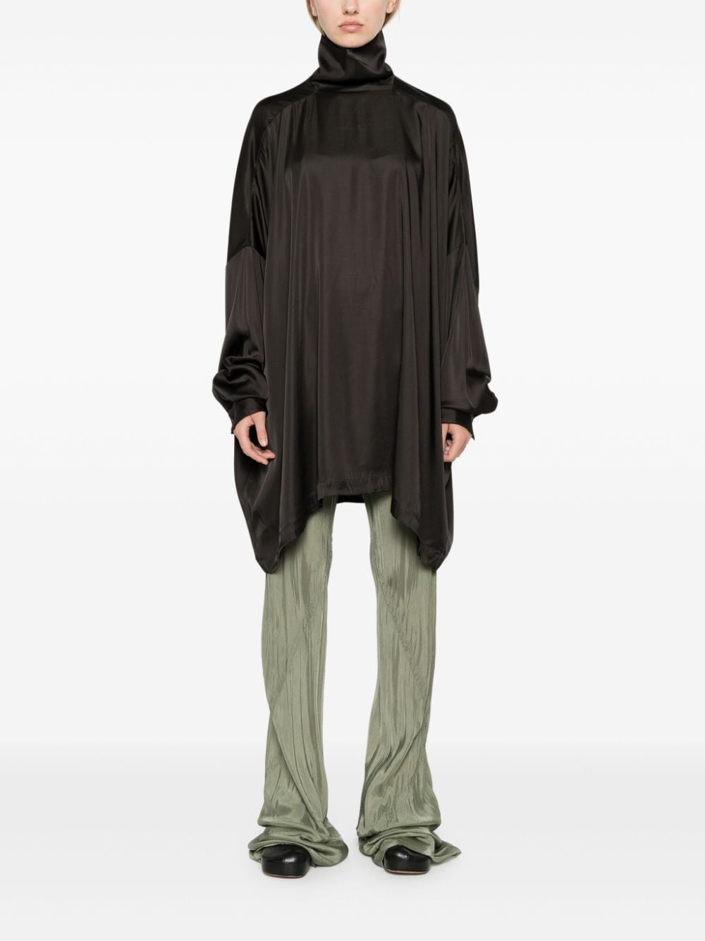 Rick Owens Tabard satijnen blouse - Zwart