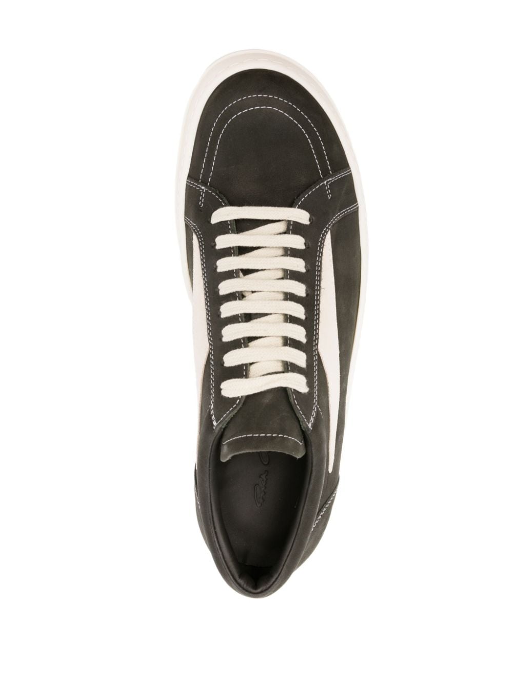 Shop Rick Owens Porterville Vintage Leather Sneakers In Green