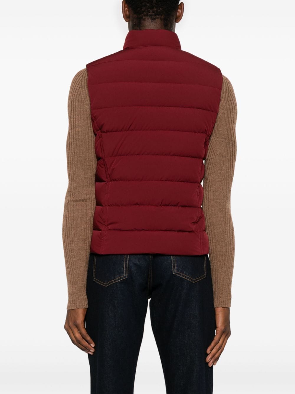 Shop Moorer Oliver-kn Padded Gilet In Red