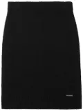 We11done ribbed high-waisted skirt - Black