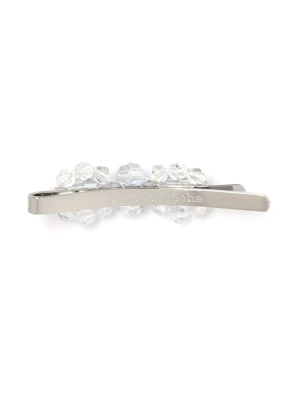 Simone Rocha floral crystal hair clip - Zilver