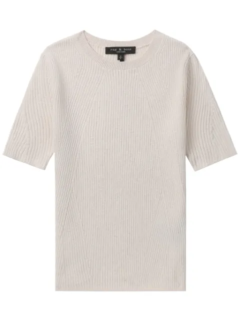 rag & bone playera tejida de canalé