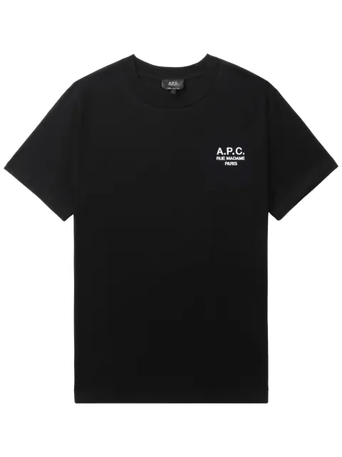 A.P.C. playera con logo bordado