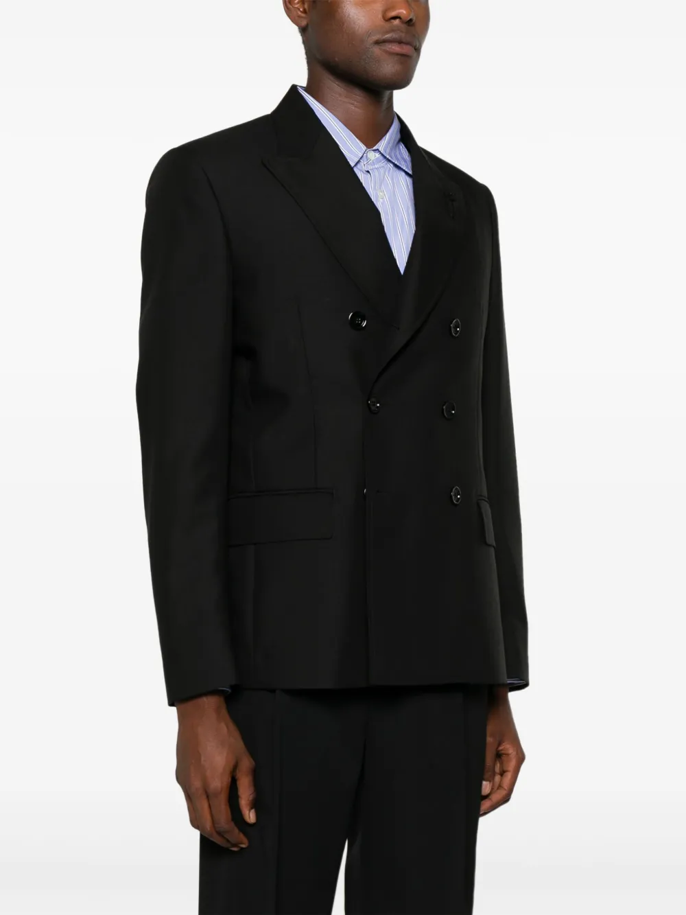 Lardini Blazer met dubbele rij knopen Zwart