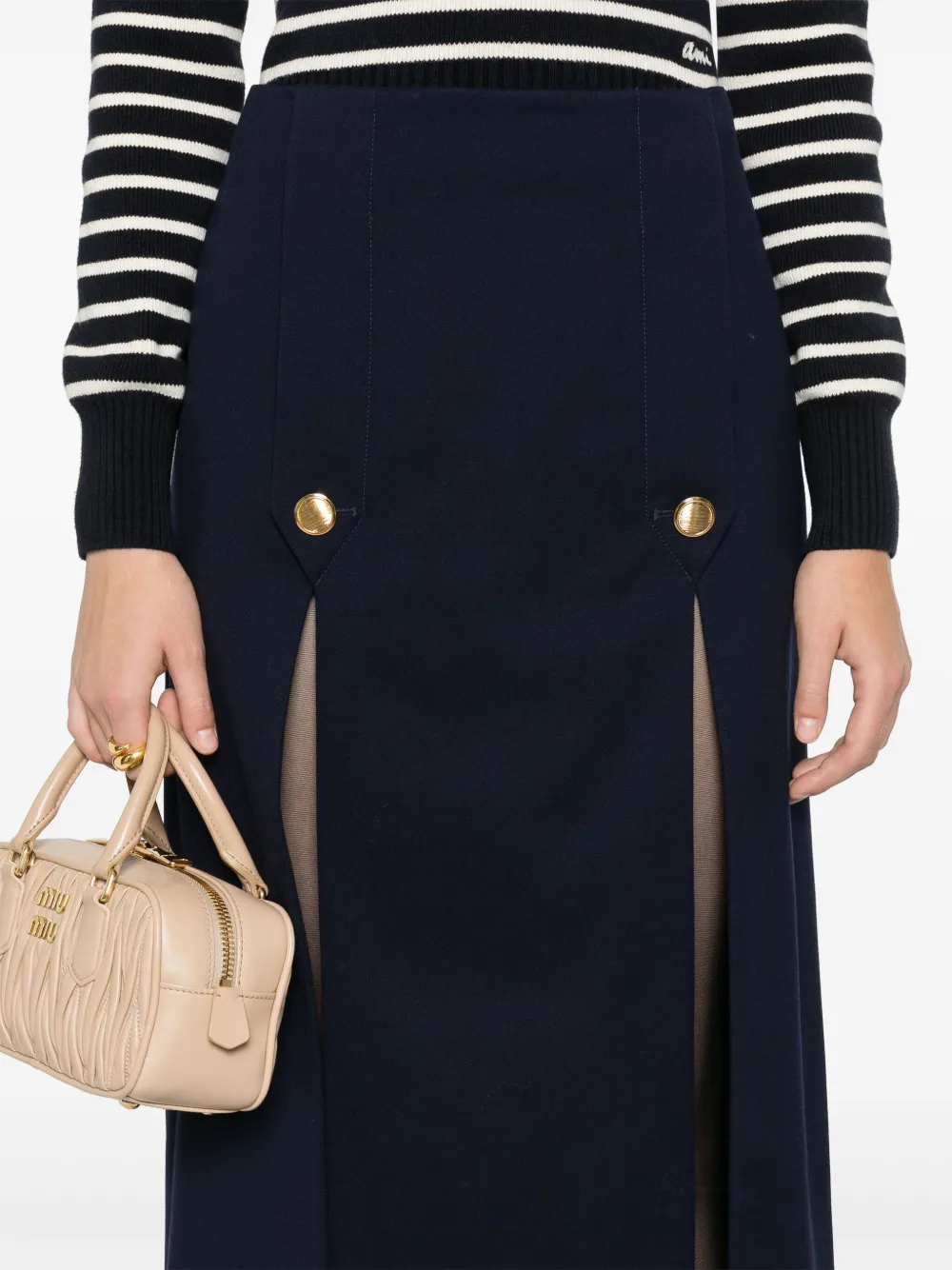 Chloé Midi-rok met zijsplit Blauw