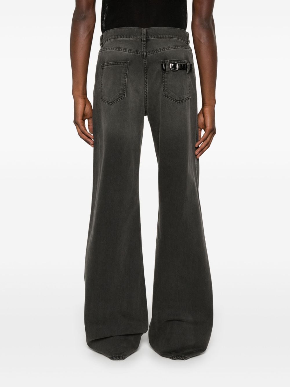 Shop Coperni Mid-rise Wide-leg Jeans In Grey