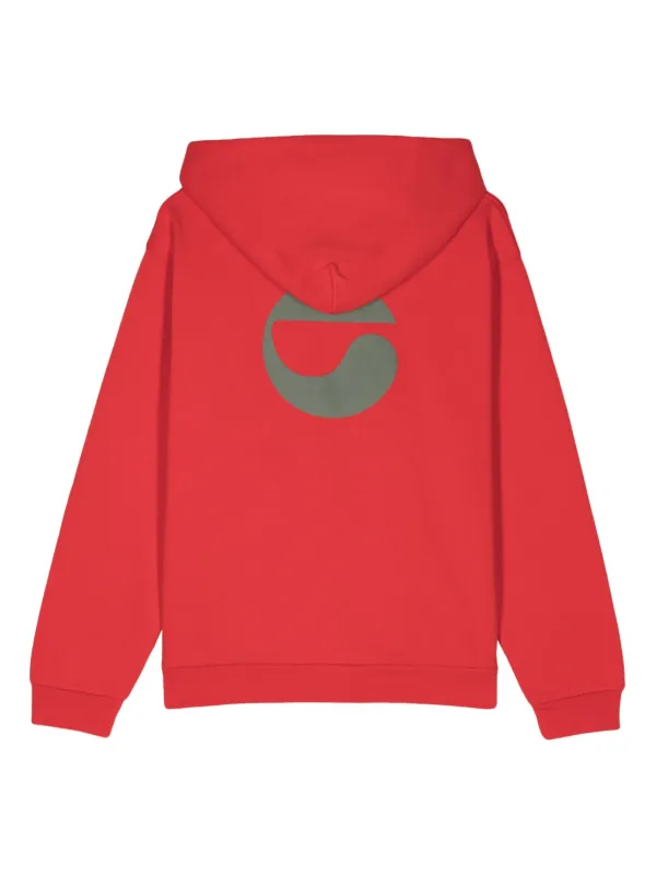 Coperni logo-print Hoodie Red FARFETCH UK